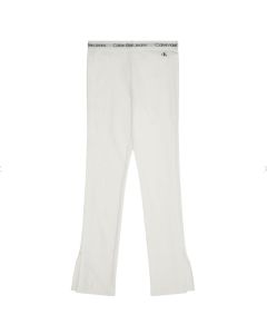 Calvin Klein Girls Ivory Logo Tape Pants
