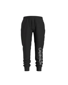 Calvin Klein Boys Black &#039;Institutional Lined&#039; Logo Joggers