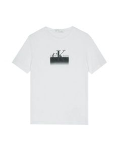 Calvin Klein Boys White Gradient Logo T-shirt