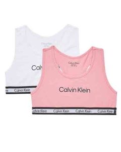 Calvin Klein White And Pink 2 Pack Bralette