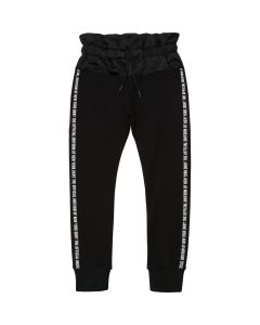 DKNY Black Jersey & Satin Trousers