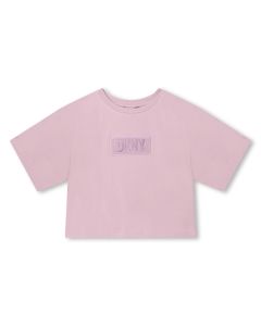 Dkny Girls Violet Short-Sleeved Cotton T-Shirt
