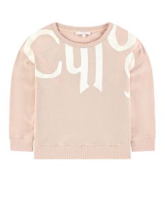 Chloé Girls Pink Cotton Sweatshirt