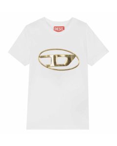 Diesel White Metallic Logo T-shirt