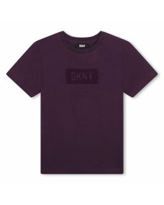 Dkny Violet Short-Sleeved T-Shirt With Embroided Logo