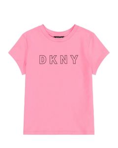 DKNY Teen Pink Bold Logo T-Shirt