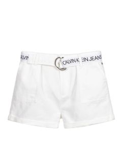 Calvin Klein Jeans White Logo Tape Shorts