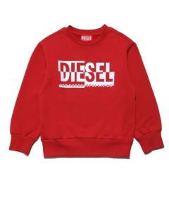 Diesel Red Wavy Logo Sweater