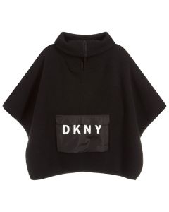 DKNY Girls Black Knitted Cape
