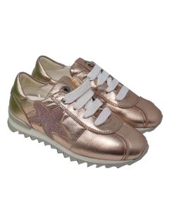 Unisa Girls Rose "Ballet" Lace Up Trainers With Star