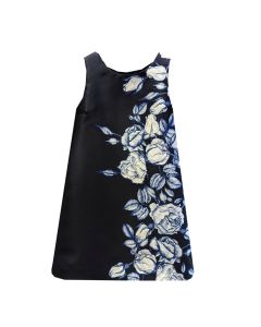 Monnalisa Blue Rose Design Dress
