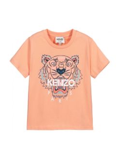 KENZO KIDS Coral Pink Tiger T-Shirt