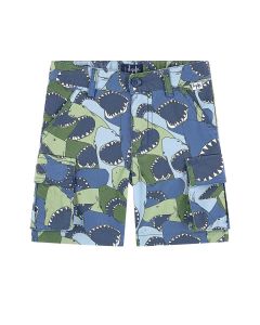 Il Gufo Boys Cotton Shark Shorts
