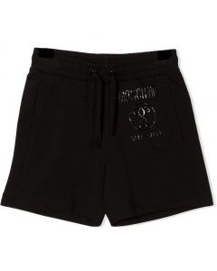 Moschino Kid-Teen Black Raised Logo Milano Shorts