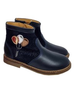 Pom D Api Girls "Retro Baloon" Leather Boots With Balloon Detail