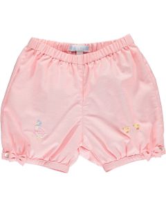 Mini-La-Mode Jemima Puddle Duck Embroidered Pink Shorts