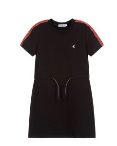Calvin Klein Jeans Black & Red Logo Tape Dress