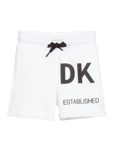 DKNY White Cotton Jersey Shorts