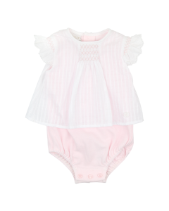 Paz Rodriguez Baby Girl's Pink & White Body Suit