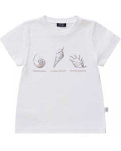 Il Gufo Boys White Cotton Shell Print T-Shirt