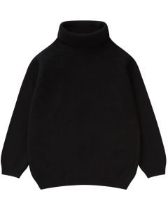 Il Gufo Girls Black Polo Neck Sweater