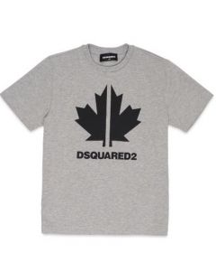 DSQUARED2 Leaf Logo Grey T-Shirt