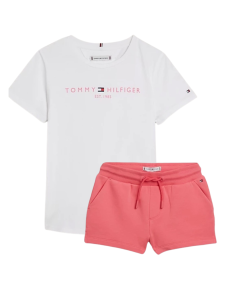Tommy Hilfiger SS24 Girls Pink Cotton Shorts Set