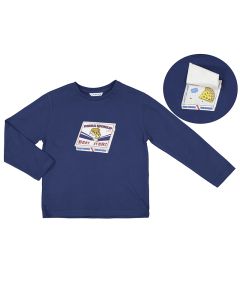 Mayoral Boys Long Sleeve T-shirt With Interactive Pizza Print
