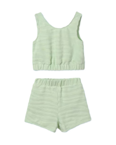 Mayoral Girl&#039;s Mint Top And Shorts Set