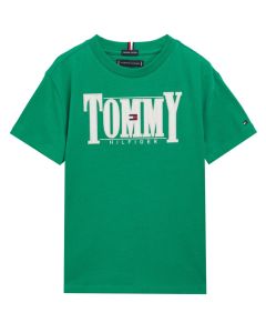 Tommy Hilfiger Boys Green Cotton T-shirt