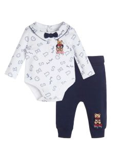 Guess Baby Boy Long Sleeve Top And Pant Set