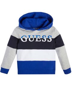 Guess Boys Blue, Black And White Striped Hoody