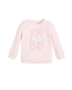 Guess Pink Cotton Teddy Bear Sweatshirt