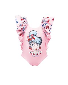 Monnalisa Girls Pink Tinkerbell  Disney Swimsuit