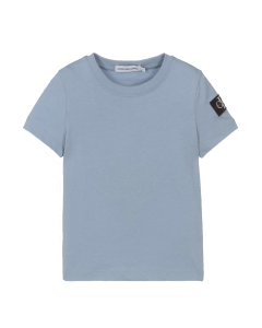 Calvin Klein Boys Pale Blue Jersey T-Shirt With Logo Badge