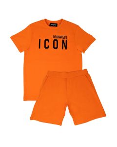 DSQUARED2 Orange Icon Logo Loungewear Set