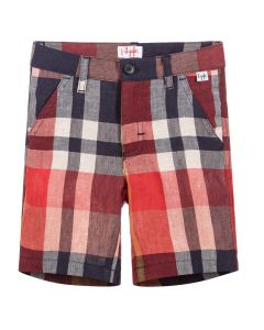 IL Gufo Boy's Chequered  Bermuda Shorts 