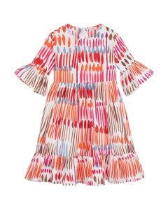 IL Gufo Girl's Multicolour Print Dress