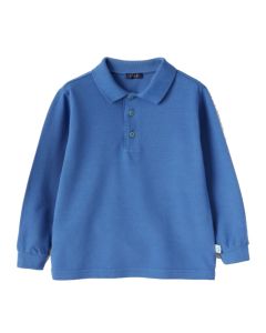 Il Gufo Boys Bright Blue Long Sleeve Polo Shirt