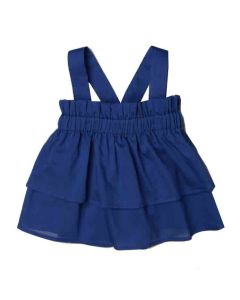 Il Gufo Blue Dungaree Skirt