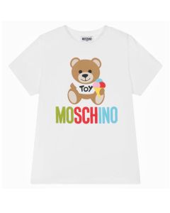 Moschino White Teddy Bear Ice Cream Logo T-Shirt