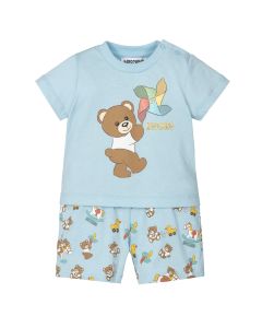 Moschino Baby Boy Blue Windmill T-Shirt And Shorts Set