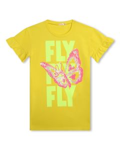 Billieblush Girls  Sparkle Butterfly Yellow Dress
