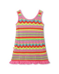 Billieblush Girls Neon Multicoloured Crochet Sun Dress