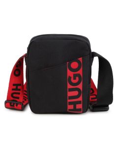 HUGO Black &amp; Red Messenger Bag 