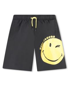 MARC JACOBS  Boys Black Smiley Face Swim Shorts