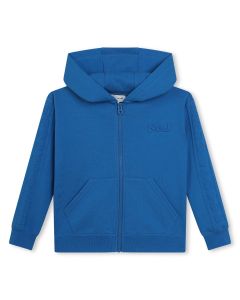 MARC JACOBS Bright Blue Embossed Cotton NS Zip-Up Hoodie