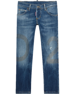 DSQUARED2 'Clement' Blue Jeans With Stain Logo