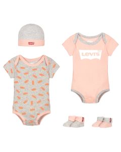 Levi&#039;s Baby 5 Piece Pink And Grey Set