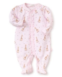 Kissy Kissy Pink Sophie La Girafe Pima Cotton Babygrow